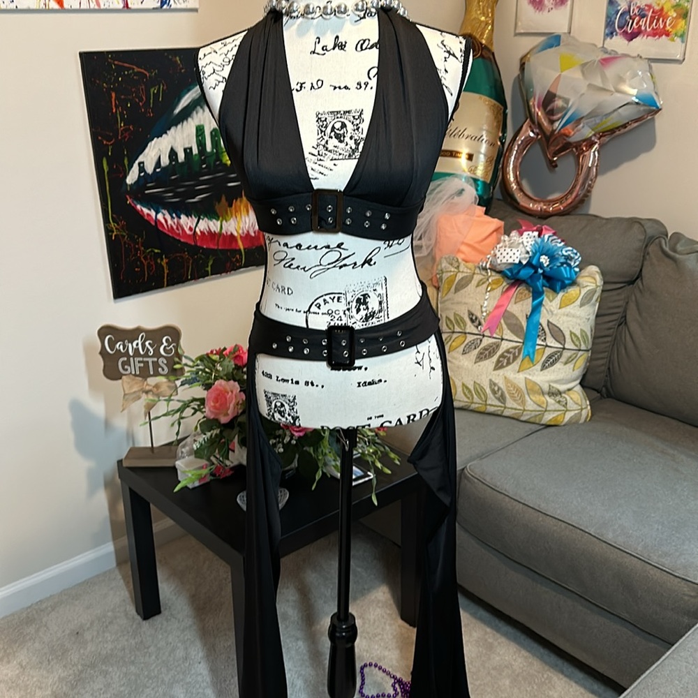 NWOT- Sexy Matching Halter with Chaps! Get’em Cowgirl! O/S